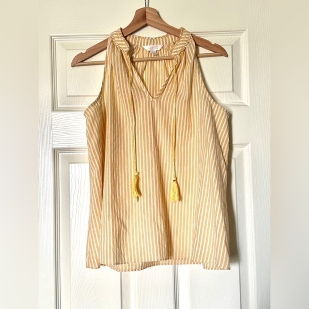 Lauren Conrad striped tassel tank